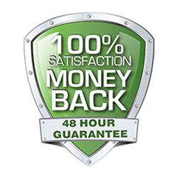48 hour satisfaction guarantee shield